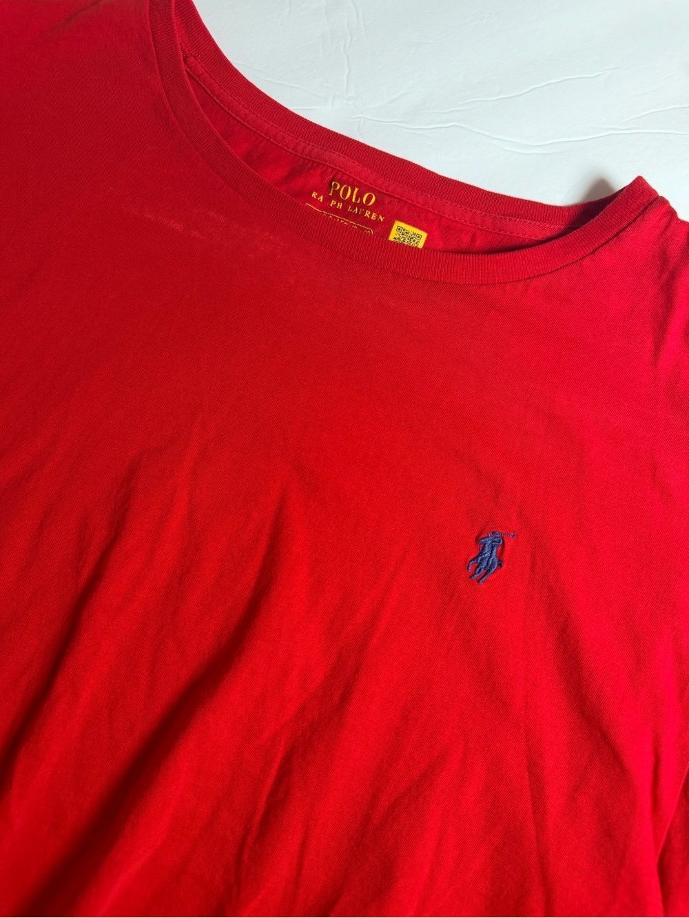 Polo by Ralph Lauren Men’s Long Sleeve Crewneck T-Shirt Red XXL Basic